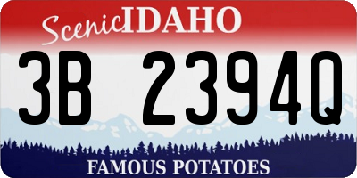 ID license plate 3B2394Q
