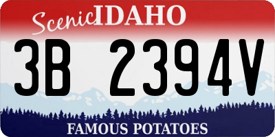 ID license plate 3B2394V
