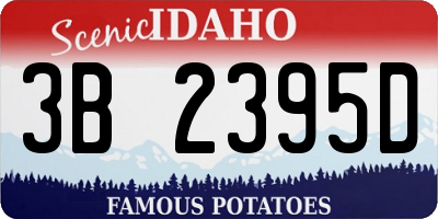 ID license plate 3B2395D