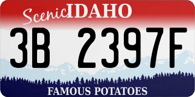 ID license plate 3B2397F