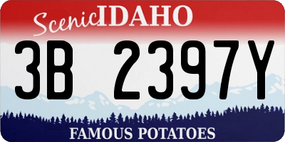 ID license plate 3B2397Y