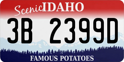 ID license plate 3B2399D