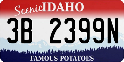 ID license plate 3B2399N