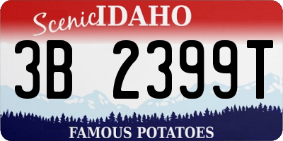 ID license plate 3B2399T