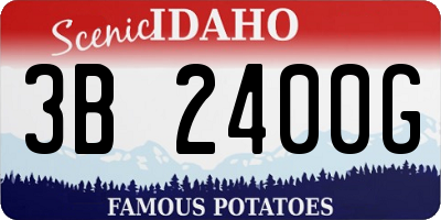 ID license plate 3B2400G