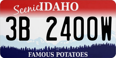 ID license plate 3B2400W