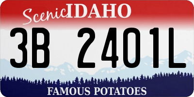 ID license plate 3B2401L