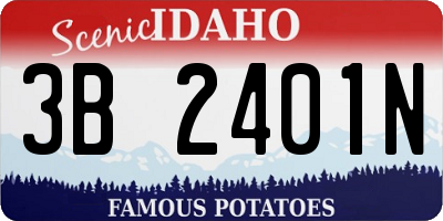 ID license plate 3B2401N