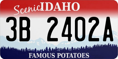 ID license plate 3B2402A