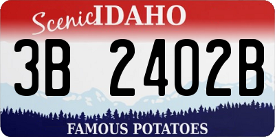 ID license plate 3B2402B