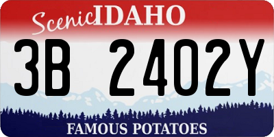ID license plate 3B2402Y