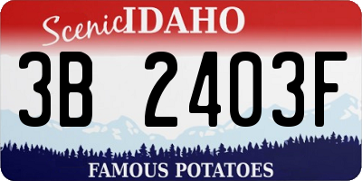 ID license plate 3B2403F