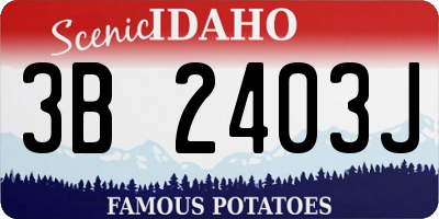 ID license plate 3B2403J