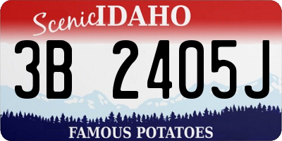 ID license plate 3B2405J