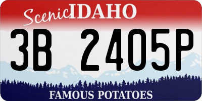 ID license plate 3B2405P