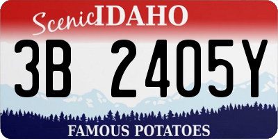 ID license plate 3B2405Y