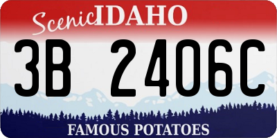 ID license plate 3B2406C