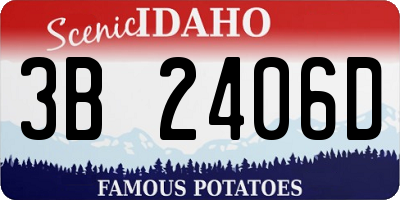 ID license plate 3B2406D