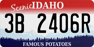 ID license plate 3B2406R