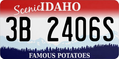ID license plate 3B2406S