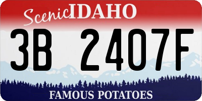 ID license plate 3B2407F