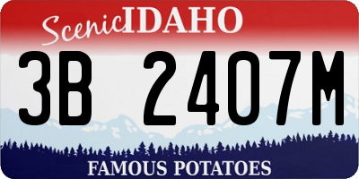 ID license plate 3B2407M