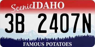 ID license plate 3B2407N