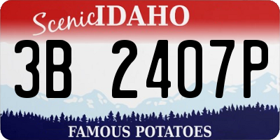 ID license plate 3B2407P