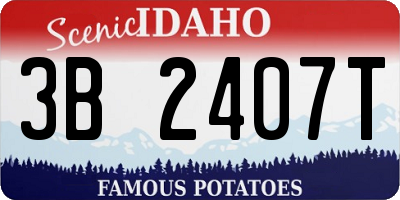 ID license plate 3B2407T