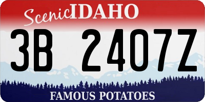 ID license plate 3B2407Z