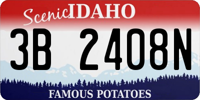 ID license plate 3B2408N