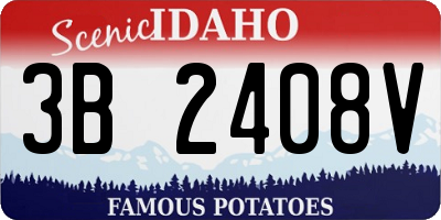 ID license plate 3B2408V