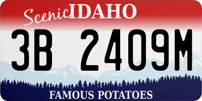ID license plate 3B2409M