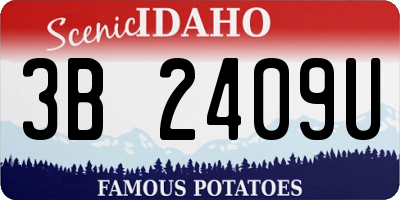ID license plate 3B2409U