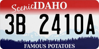 ID license plate 3B2410A