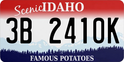 ID license plate 3B2410K
