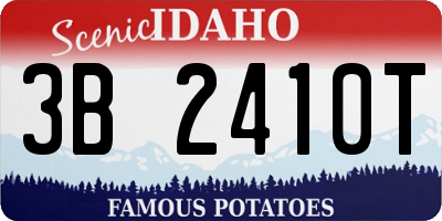ID license plate 3B2410T