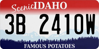 ID license plate 3B2410W