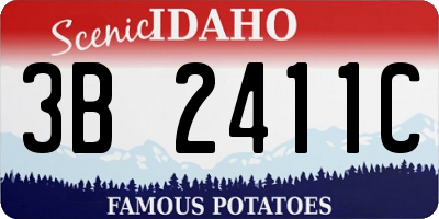 ID license plate 3B2411C