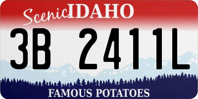 ID license plate 3B2411L