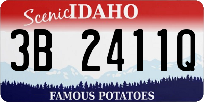 ID license plate 3B2411Q