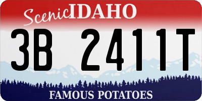 ID license plate 3B2411T