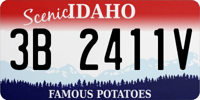 ID license plate 3B2411V