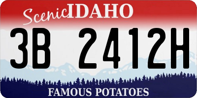 ID license plate 3B2412H