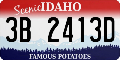 ID license plate 3B2413D