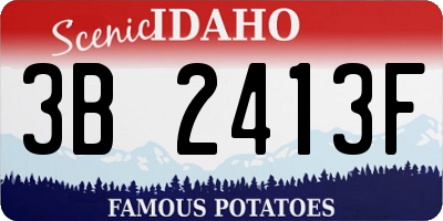 ID license plate 3B2413F