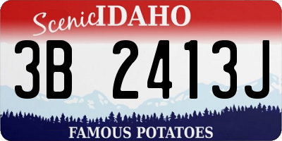 ID license plate 3B2413J