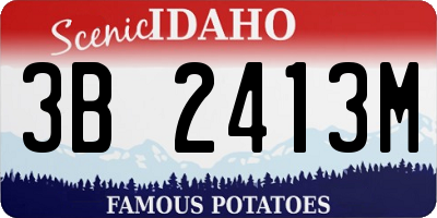 ID license plate 3B2413M