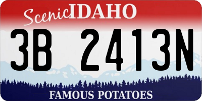 ID license plate 3B2413N
