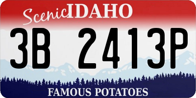 ID license plate 3B2413P